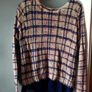 Lucky brand sweater with sheer underlay